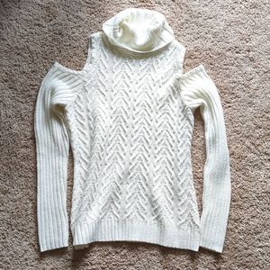 Cold shoulder sweater